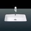 WS Bath Collections Under Undermount Bathroom Vessel Sink in Ceramic White