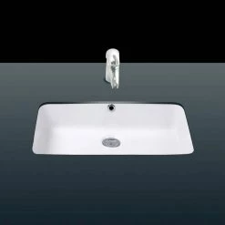 WS Bath Collections Under Undermount Bathroom Vessel Sink in Ceramic White