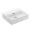 WS Bath Collections Quattro 50 Wall Mount / Vessel Bathroom Sink in Ceramic White without Faucet Hole -Bathroom Sinks Sales white ws bath collections wall mount sinks quattro 50 00 64 1000