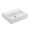 WS Bath Collections Quattro 50 Wall Mount / Vessel Bathroom Sink in Ceramic White with 1 Faucet Hole -Bathroom Sinks Sales white ws bath collections wall mount sinks quattro 50 01 64 1000
