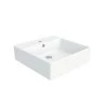 WS Bath Collections Simple 50.50A Wall Mount / Vessel Bathroom Sink in Ceramic White with 1 Faucet Hole -Bathroom Sinks Sales white ws bath collections wall mount sinks simple 50 50a 01 64 1000