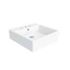 WS Bath Collections Simple 50.50A Wall Mount / Vessel Bathroom Sink in Ceramic White with 3 Faucet Holes -Bathroom Sinks Sales white ws bath collections wall mount sinks simple 50 50a 03 64 1000