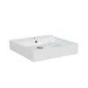 WS Bath Collections Simple 50.50B Wall Mount / Vessel Bathroom Sink in Ceramic White with 1 Faucet Hole -Bathroom Sinks Sales white ws bath collections wall mount sinks simple 50 50b 01 64 1000